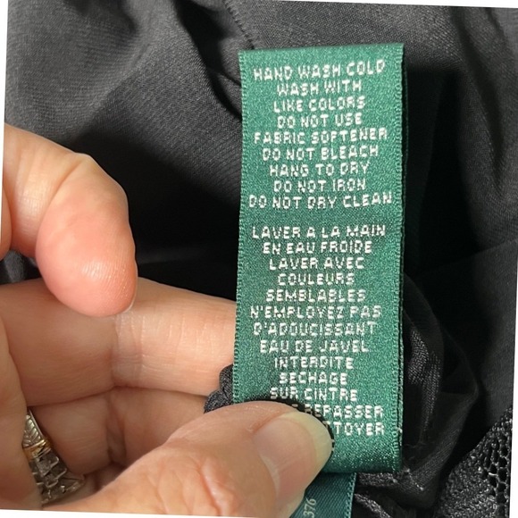 Black Lace Sequin Ruched Sheath Cocktail Evening Dress‎ Lauren Ralph Lauren 16W - Picture 11 of 11